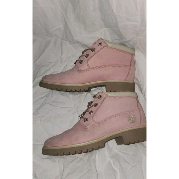 Timberland Ankle Women's Light Pink Suede  Waterproof Boots  Size 9M - Picture 1 of 6